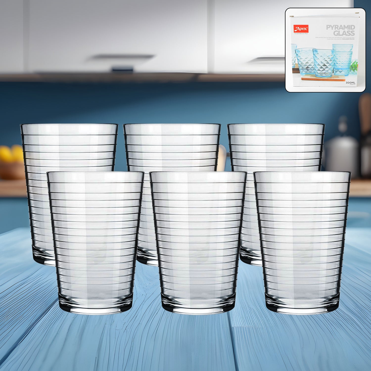 Apex Pyramid Ringo Plastic Glass  300ml Approx  Durable Crystal-clear Tumbler Apex Pyramid Ringo Plastic Glass  300ml Approx  Durable Crystal-clear Tumbler
